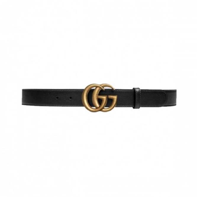 G*u*i leather belt with double g buckle ‎414516